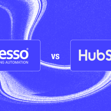 SystemsAlternatives A blue background graphic featuring a comparison between the iPresso marketing automation platform and HubSpot, highlighting a choice between European data sovereignty and global enterprise software.